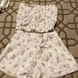 L.A Hearts floral two piece set